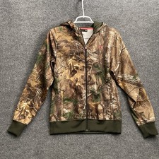Under Armour Realtree Storm Hoodie Womens Sz M Loose Full Zip Camo 1220733