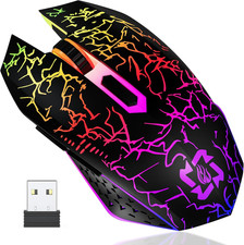 Wireless Rechargeable Gaming Mouse for Computer Laptop Gamer PC Desktop Mac