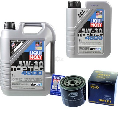 INSPEKTIONSKIT FILTER LIQUI MOLY ÖL 6L 5W-30 für Hyundai i30 Kombi FD 1.4 1.6
