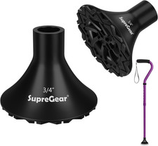 Cane Tips Pack of 2 , 3/4 Inch All Terrain Rubber Tip for Cane  Crutch, Heavy