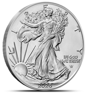 #ad Lot of 1 2026 $1 American Silver Eagle 1 oz BU $93.35