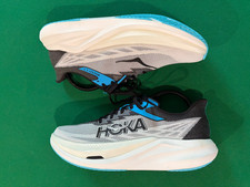 Hoka One One Rocket X 3 Running Sneaker Unisex M8.5/W9.5 Gray White 1168724-WBLC