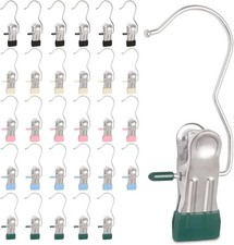 30 Pack Heavy Hanger Clips for Closet, Laundry Hooks Hanging Clips with, Clothes