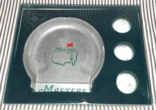 SEALED NIB MASTERS AUGUSTA NATIONAL PGA GOLF PEWTER PUTTING CUP ASHTRAY & BALLS