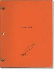 Robert Redford ORDINARY PEOPLE Original screenplay for the 1980 Signed #169929