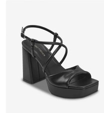 Womens Marc Fisher Glady Platform Sandals Size 8 Black New Without Box Ret 109