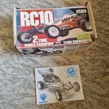 Vintage RC10 team car instruction manual + box stealth #6035 Team Associated og 
