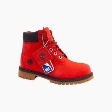TIMBERLAND 6" PREMIUM RED NUBUCK BOOTS NBA CHICAGO BULLS JUNIOR GRADE SCHOOL
