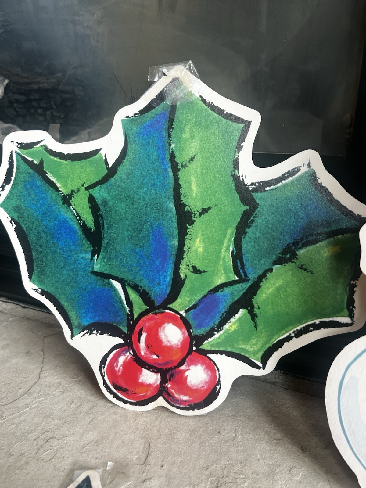 90s Vintage Christmas Wall Paper decoration Die Cuts Lot Of 6