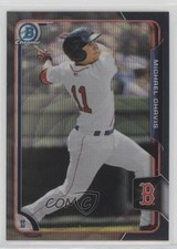 2015 Bowman Draft Chrome Asia Exclusive Black Wave Refractor Michael Chavis fm0