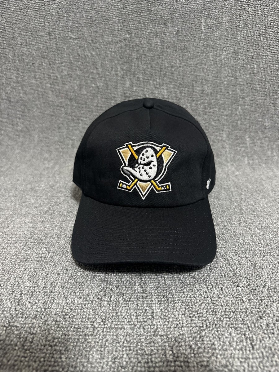 '47 Brand Anaheim Ducks Snapback Hat Black Curved Brim NHL Cap Retro
