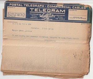 Antique Telegrams Requesting News and Sports Stories for Central Ohio Newspapers