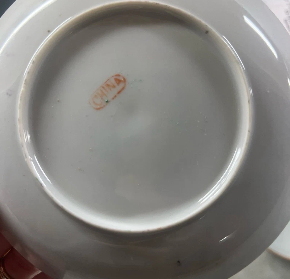 Antiguo platillo Rose Canton Foto 3 de 3