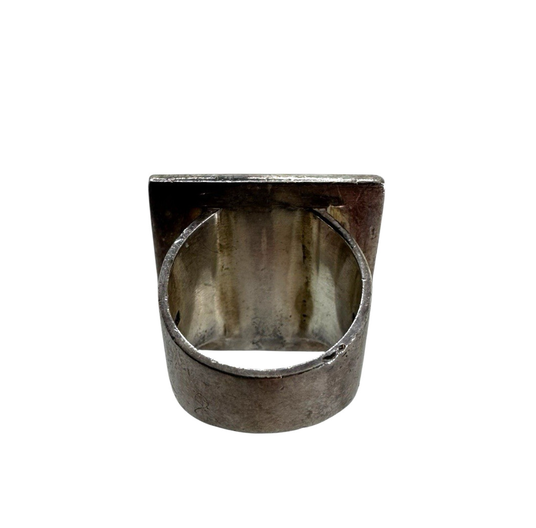 Lois Hill Solid Sterling Silver Square Scroll Rin… - image 3