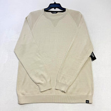 RHONE Men  s Polyester Cotton Blend Crewneck Sweater Stone Ivory XXL 118 NWT New
