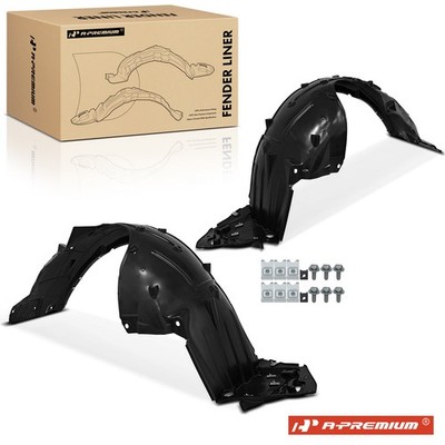 A-Premium 2xFront Inner Fender Liners with Insulation Foam for Honda Civic 17-19