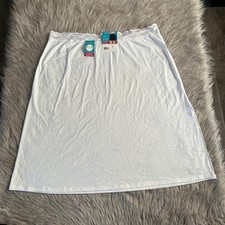 Vanity Fair Radiant Collection Half Slip Women Size XL 24" White Floral Lace