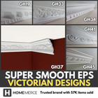 COVING Polystyrene SUPER SMOOTH VICTORIAN CORNICE 2M Ceiling Lightweight XPS