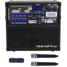VOCOPRO HERO-REC 9 Bluetooth All-In-One Recording/Entertainment System 2 UHF Mic