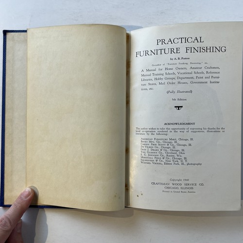 PRACTICAL FURNITURE FINISHING by A.B. Pattou 1940 Hardcover Illustrated - Picture 3 of 8