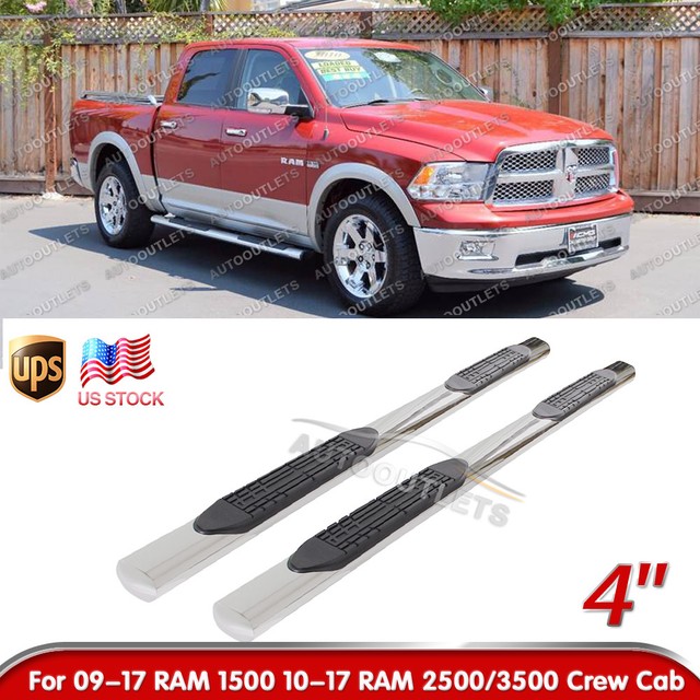 Dodge Ram Running Boards >> 4 Side Step Nerf Bars Running Boards S S For 2009 2017 Dodge Ram 1500 Crew Cab Dodge Ram Running Boards >> 4 Side Step Nerf Bars Running Boards S S For 2009 2017 Dodge Ram 1500 Crew Cab
