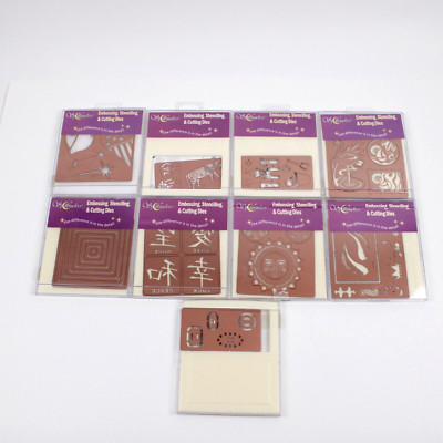 9 Pcs Spellbinders Embossing, Stenciling, & Cutting Dies MINT