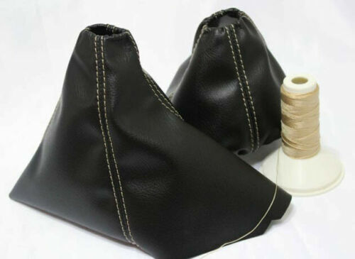Fits 05-13 Corvette C6 Real Leather Automatic Shift & EBrake Boot w ...