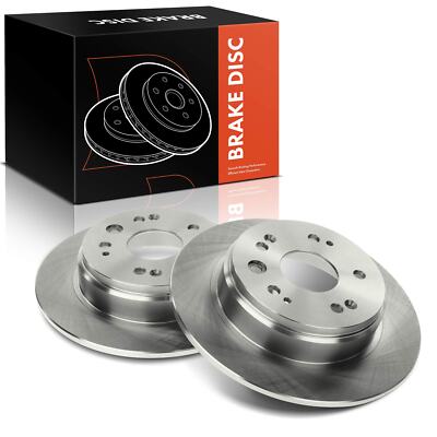 Rear Left & Right Side Disc Brake Rotors for Honda CR-V 2002 2003 2004 L4 2.4L
