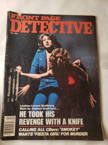FRONT PAGE DETECTIVE magazine 1977 April - Police murder rape crime assault - Afbeelding 1 van 4