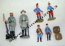 6 MIXED LOT  LEAD VINTAGE TOY SOLDIERS