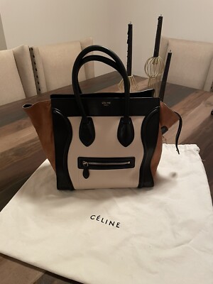 Satin Calfskin Suede Mini Tri-Color Luggage, Seashell
