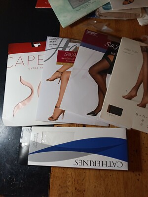 Lot of 5 assorted silk reflection nylons/capezic/catherines/sheer caress misc 