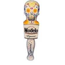 NIB New Modelo Especial Tap Handle Dia De Los Muertos Sugar Skull Beer 9.5"