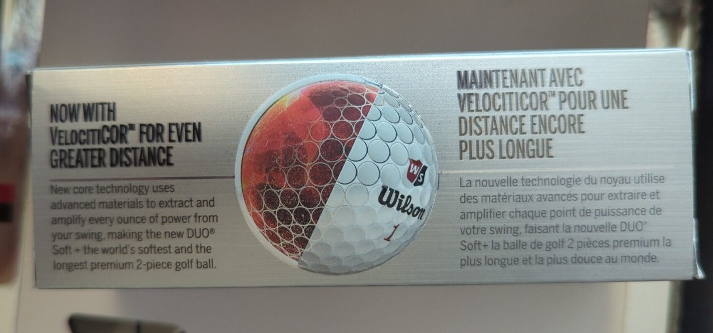 Wilson Staff Duo Soft Golf Balls - 4 Packs (12 Golf Balls total ) Opened Box