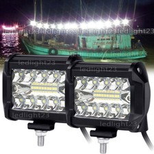 2PCS 4"inch Spreader LED Light Pods Deck Marine Lights for Boat Spot Light