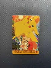 Pocket Monsters Ash Pikachu #25 Vending Machine Prism Sicker Japanese