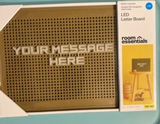 Room Essentials LED Brown Letter Board Message Board Battery Operated New