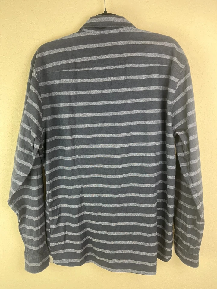 Camisa Strellson Para Hombre Grande Calce Ajustado Ligera Azul Rayas Manga Larga Botón Foto 2 de 4