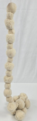 Peace And Pom Six Foot Garland White Poof Ball Decoration