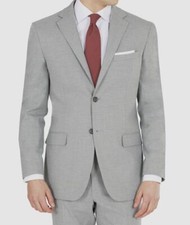  495 DKNY Men's Gray Modern-Fit Stretch Jacket Pants 2-Piece Suit 38L