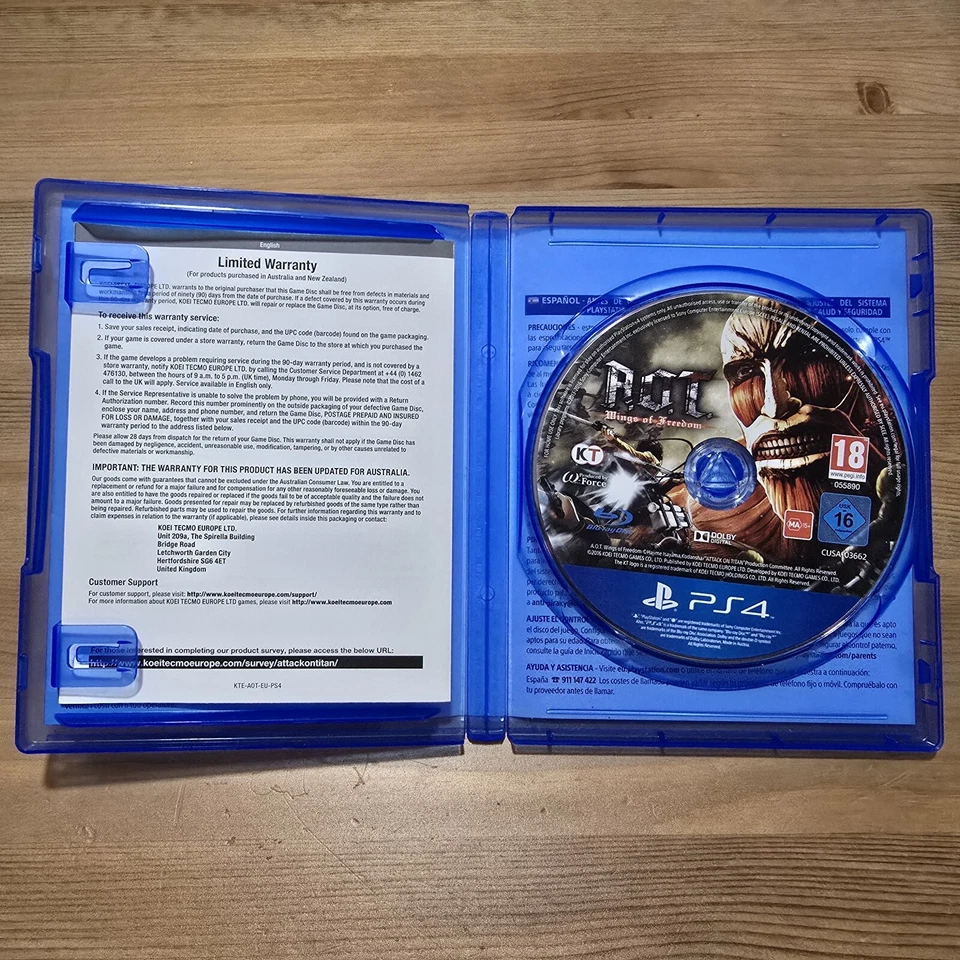 PS4 A.O.T. Wings Of Freedom Pal España, foto 3 de 3