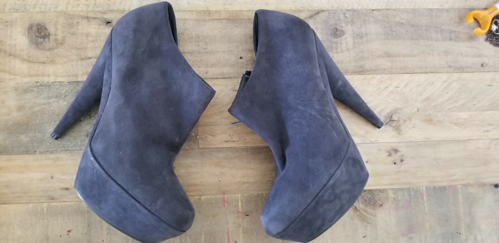 STIVALI YVES SAINT LAURENT RIVE GAUCHE PELLE SCAMOSCIATA STIVALETTI 40 RARI