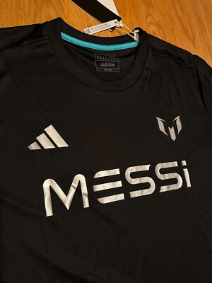 NEW ADIDAS LEO MESSI TRAINING JERSEY BLACK SLIM FIT AEROREADY