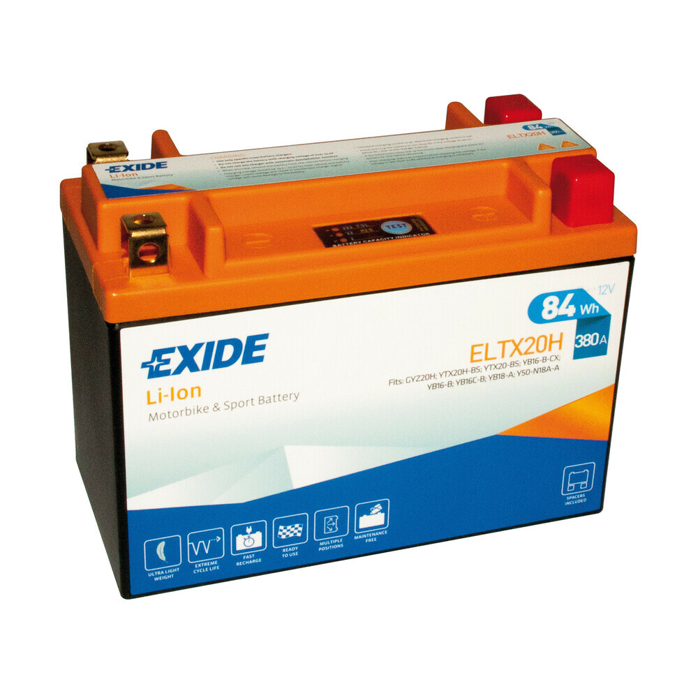 BATTERIA 84Ah 380A EXIDE MOTO LI-ION   EXELTX20H - LAMPA