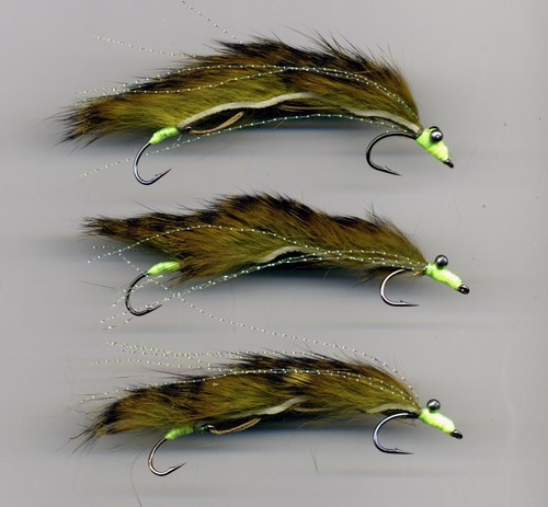 Snake Fles: Pnk & Purple Tandem 90mm Long x3 sze 6&8 hooks UK ted