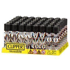 48 Accendini  CLIPPER LARGE 3D WEE  Box con espositore NUOVA COLLEZIONE