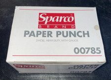 New Sparco Brand Paper Punch 2 Hole, Heavy Duty, with Gauge and Chip Tray 00785