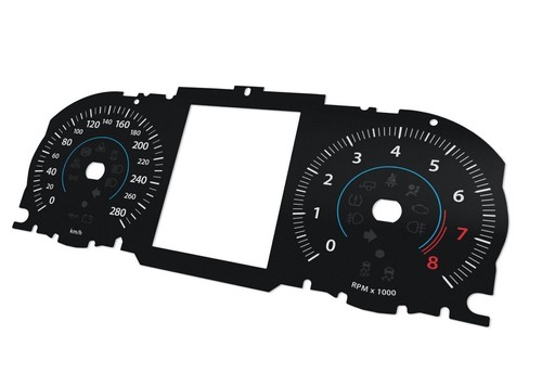 For Jaguar XF, XE - Speedometer Dials from MPH to Km/h Cluster Gauges - Picture 6 of 6