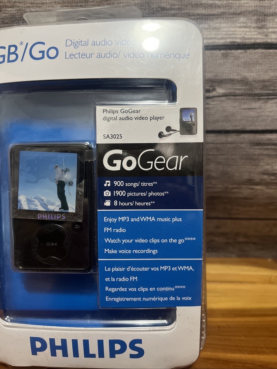 Philips GoGear SA3025 Black ( 2 GB ) Digital Media Player for sale
