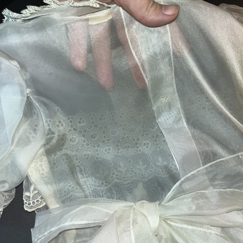 Niñas De Colección Años 50 Blanco Transparente Organza Bordado Encaje Fiesta Vestido Sin Mangas Comunión - Imagen 10 de 21